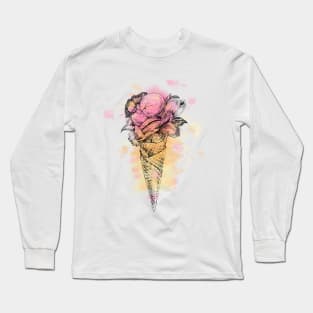 ice cream and macaroons Long Sleeve T-Shirt